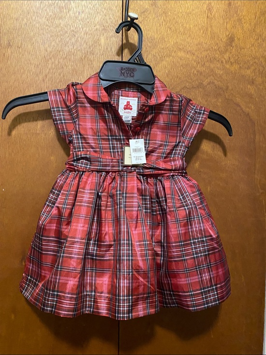 GAP Other - Baby Gap Reddish Pink Plaid Short-Sleeve Party Dress